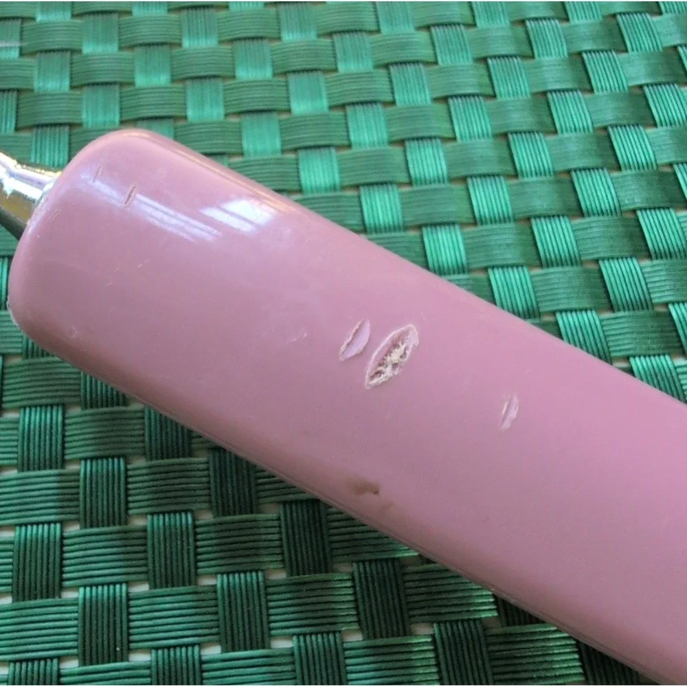 EKCO Spatula Slotted Pink Nylon Turner With Plastic Handle Vtg USA *Handle Melts